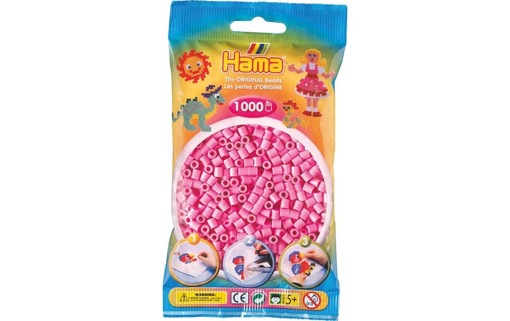 Hama Perles à repasser 1000 pcs. pastel Rose