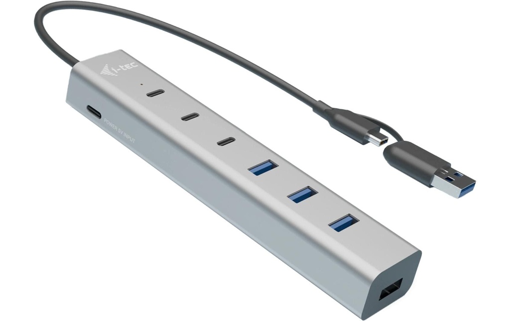 i-tec Hub USB USB-C/USB-A, métal, 3x USB-C, 4x USB-A