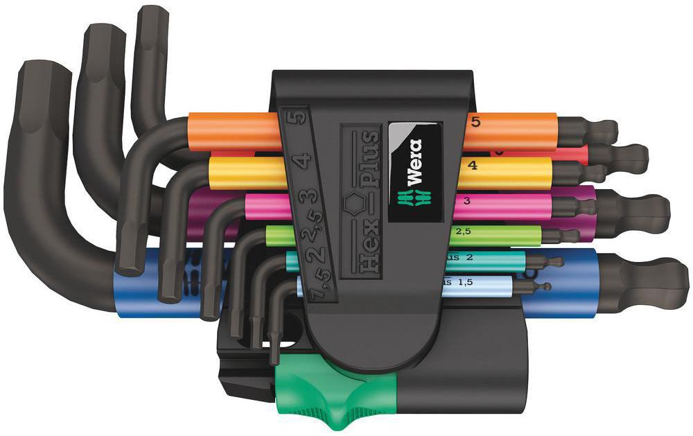Wera Jeux de clés coudées 950/9 Hex-Plus, Six pans creux