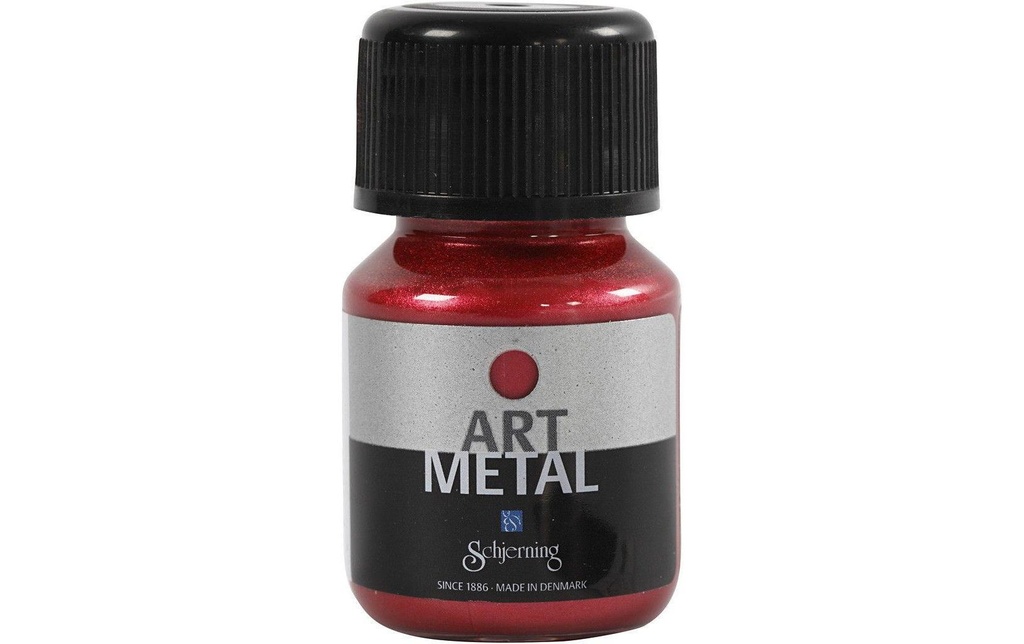 Schjerning Peinture métallisée Art Metal Métal, 30 ml, Rouge