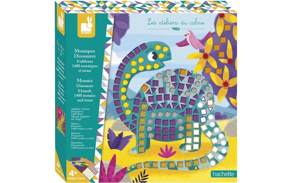 Janod Kits de bricolage Mosaïque de dinosaures