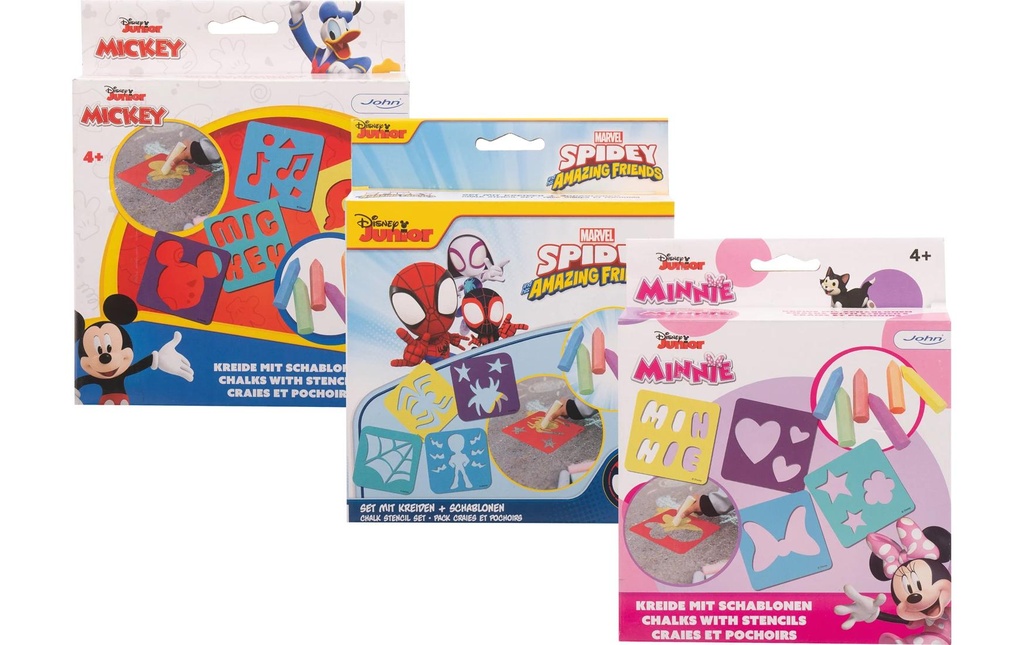 John Set de craies de rue Disney Marvel Assorti
