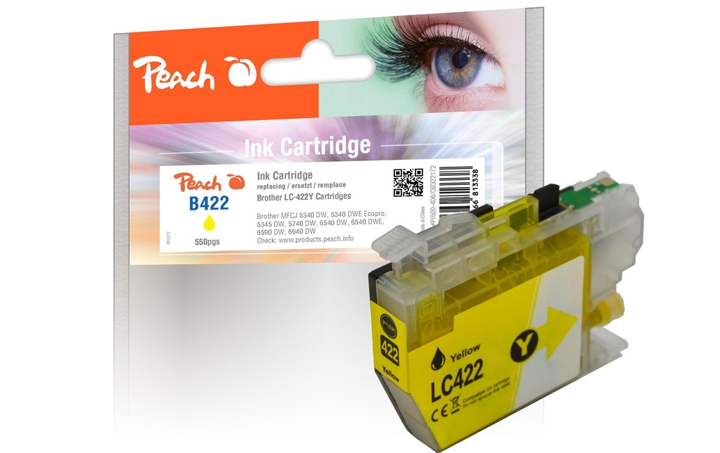 Peach Encre Brother LC-422Y Yellow