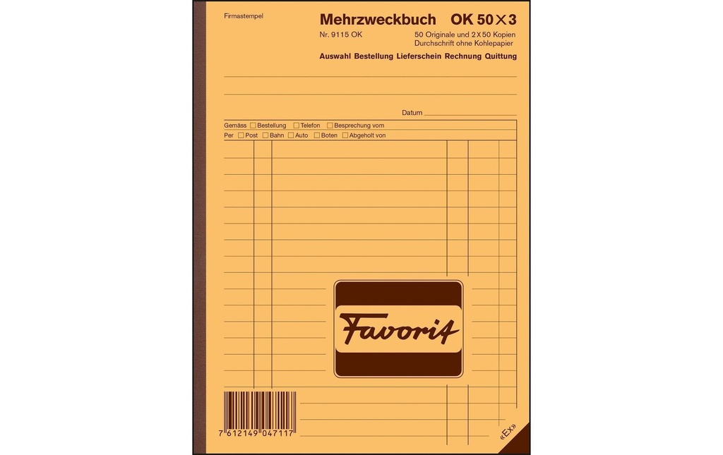 FAVORIT Livre usage multip. A5 50x3 OK (50 pces)