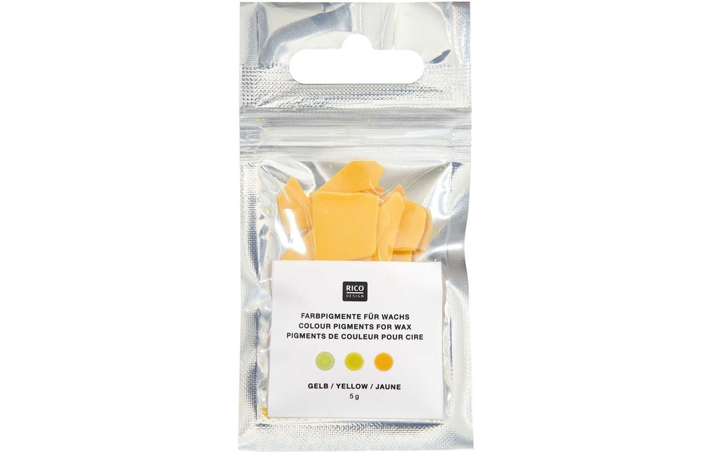 Rico Design Couleurs de cire Couleur des bougies 5 g, jaune