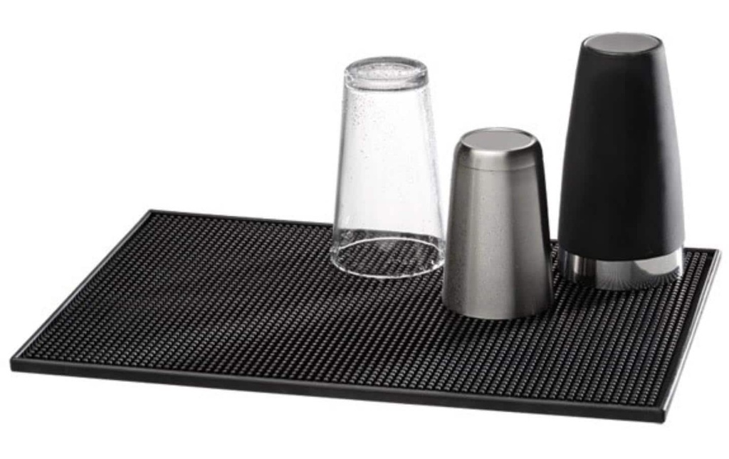 APS Tapis de bar 45 cm x 31 cm, noir