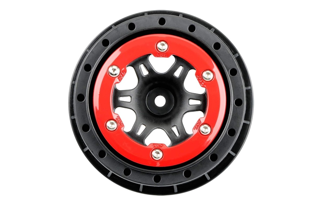 Proline Jantes 2.2/3.0 Split Six Arrière, Rouge/Noir 2 pièces