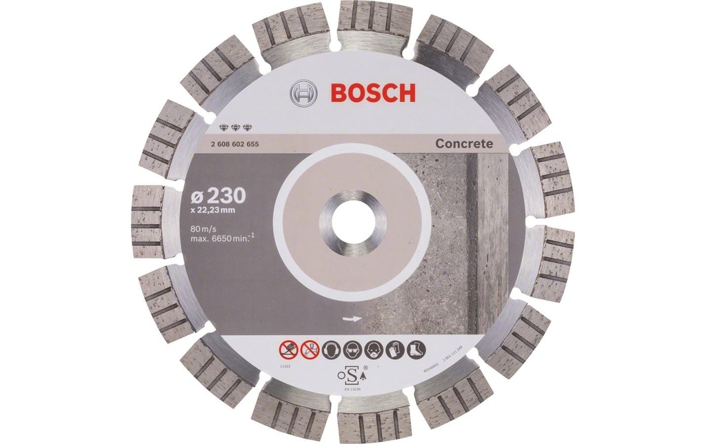 Bosch Professional Disque à tronçonner diamanté Best for Concrete, 230 x 2.4 x 15 mm