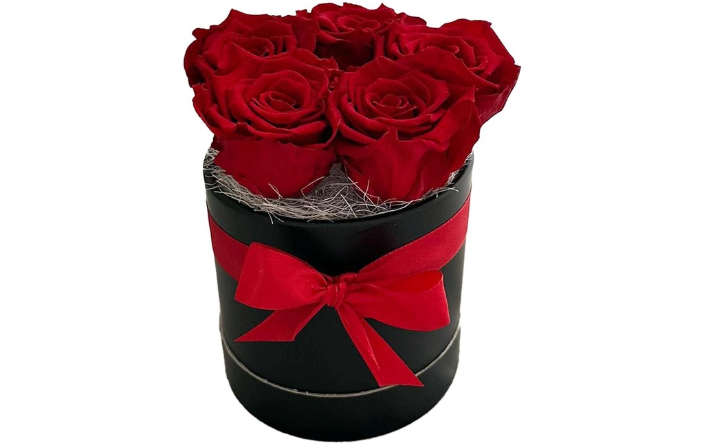 Soli Collection Fleurs séchées Boîte de roses rouges 15 x16 cm