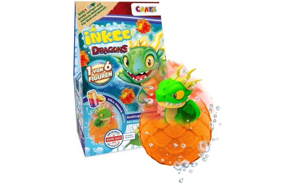 Craze Inkee Surprise Bombe de bain Dragons Box Assorti