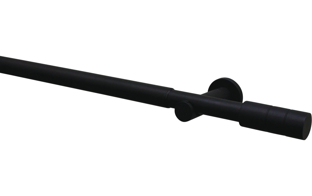 Gardinia Rail pour rideaux Kit cylindre 1 coulisse 22/25 mm 100-190 cm