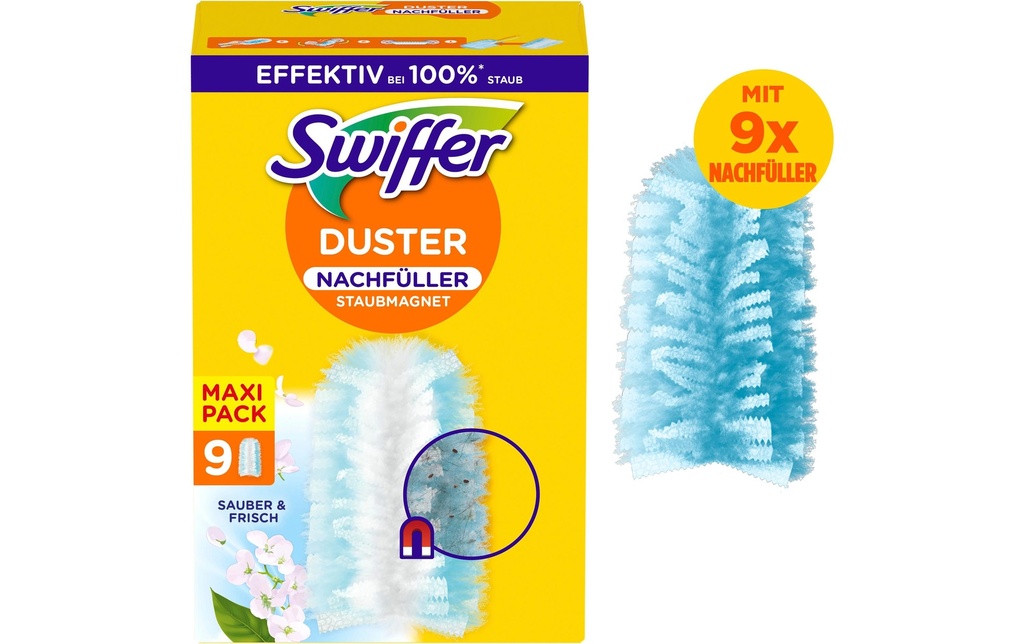 Swiffer Aimant à poussière avec parfum 9 pièces, Bleu