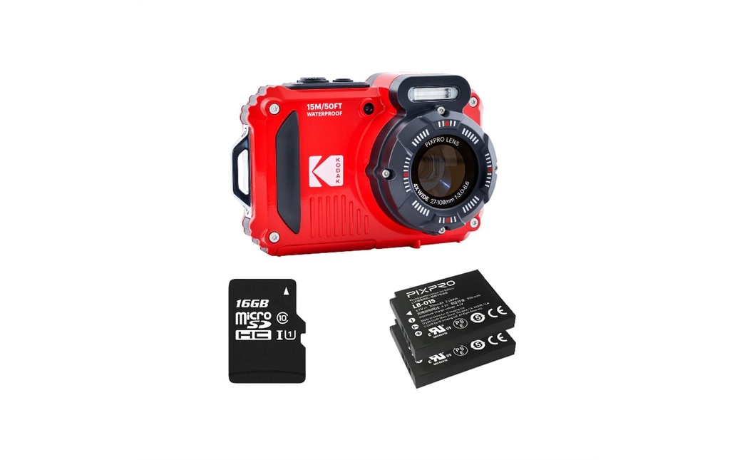 Kodak Caméra sous-marine PixPro WPZ2 Kit Rouge