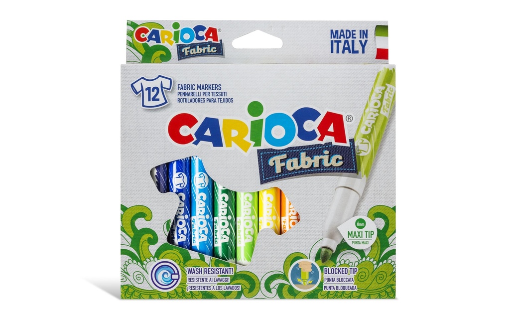 Carioca Marqueur pour textiles Fabric 12 pièces