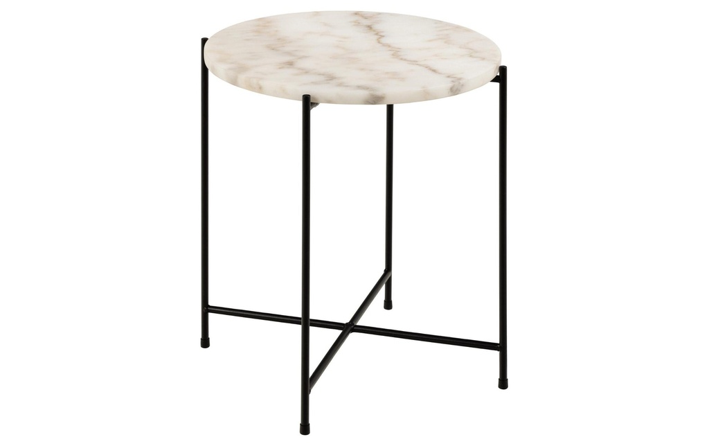 AC Design Table basse Avila Blanc, Ø 42 x 45 cm