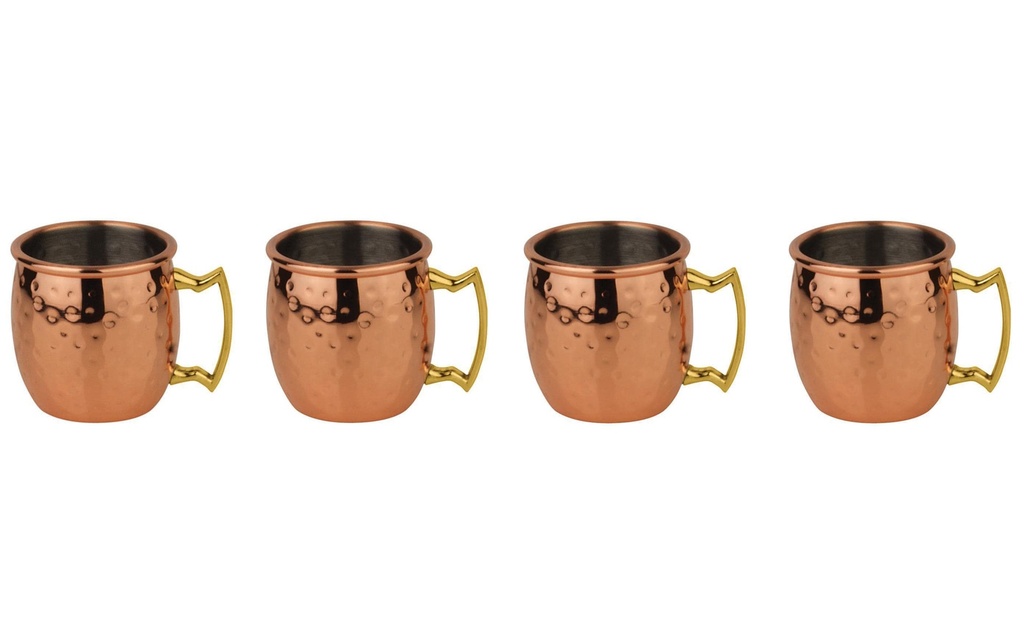 Paderno Gobelets à cocktail Moscow Mule Mini 60 ml, 4 Pièce/s, Cuivre