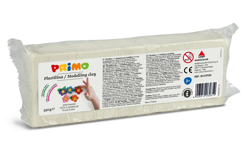 Primo Plasticine 550 g, Blanc