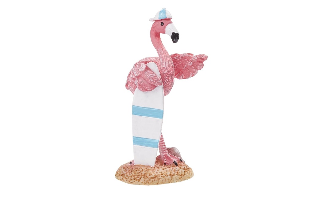 HobbyFun Mini animal Planche de surf flamant rose 6 cm