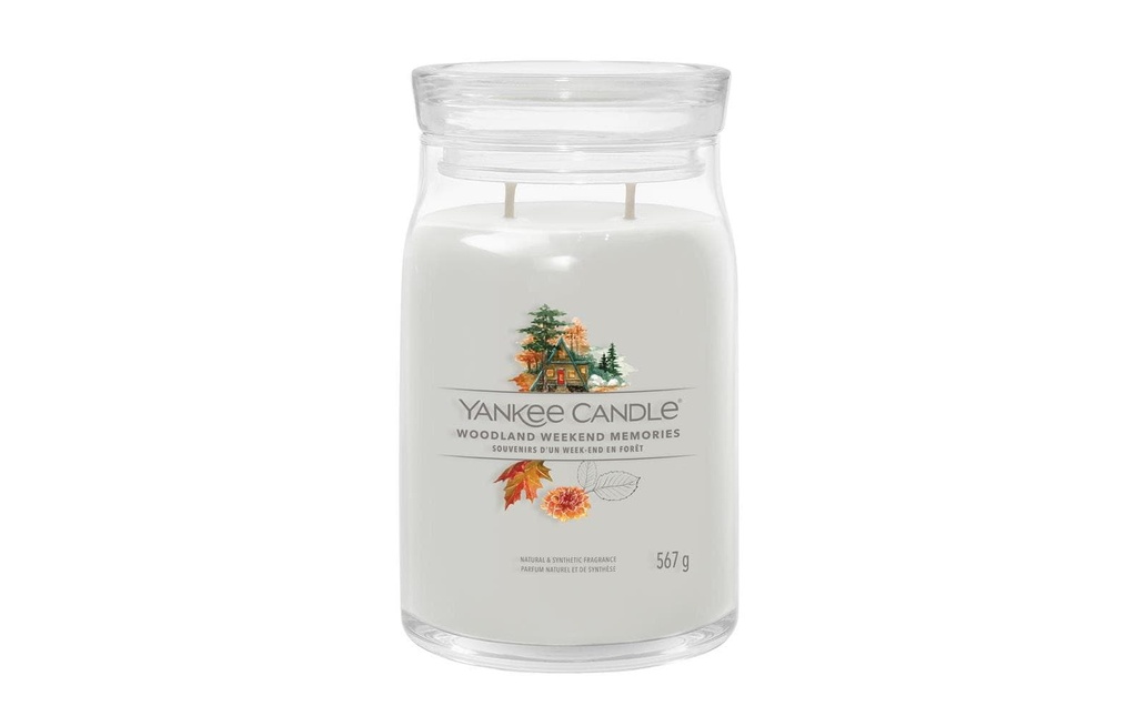 Yankee Candle Signature Bougie parfumée Woodland Weekend Memories Signature Large Jar