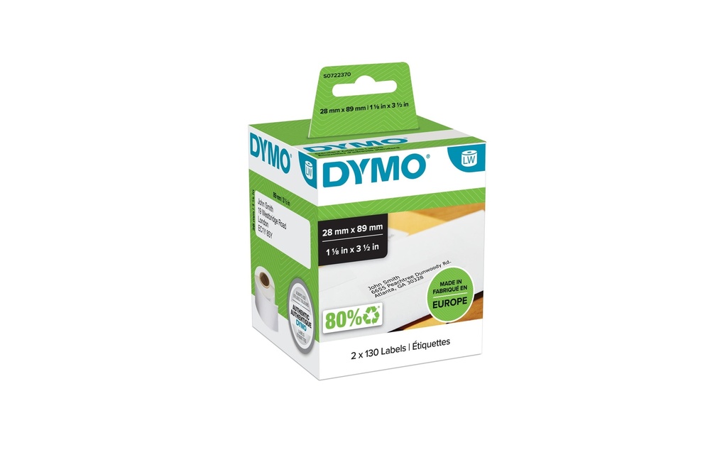 DYMO Dymo étiquet.-adres.stan.blanc (2 pces)
