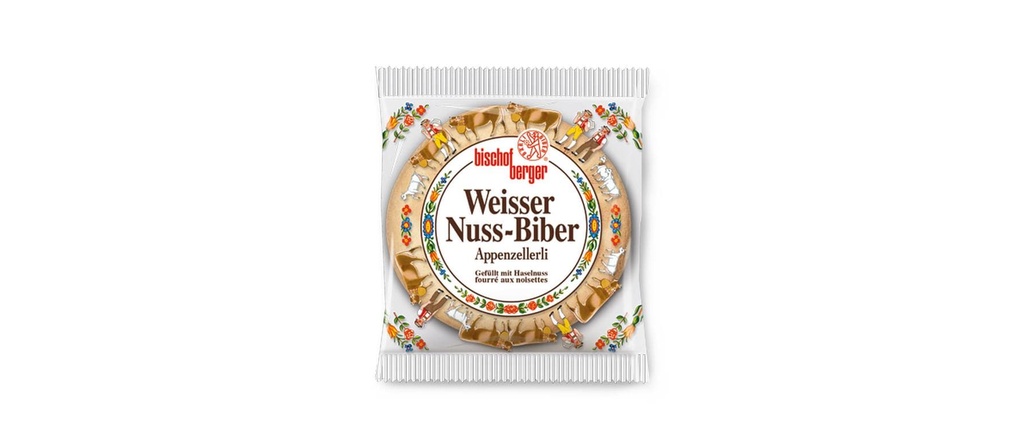 Bischofberger Petits gâteaux Castor blanc aux noix 60 g