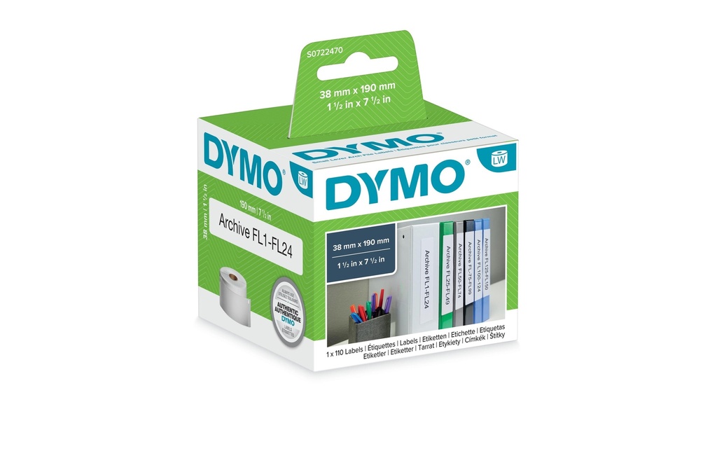 DYMO Dymo étiqu.classeur étroit bla