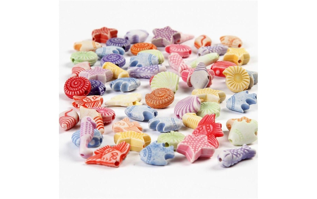 Creativ Company Perles en plastique 9-12 mm mélange pastel