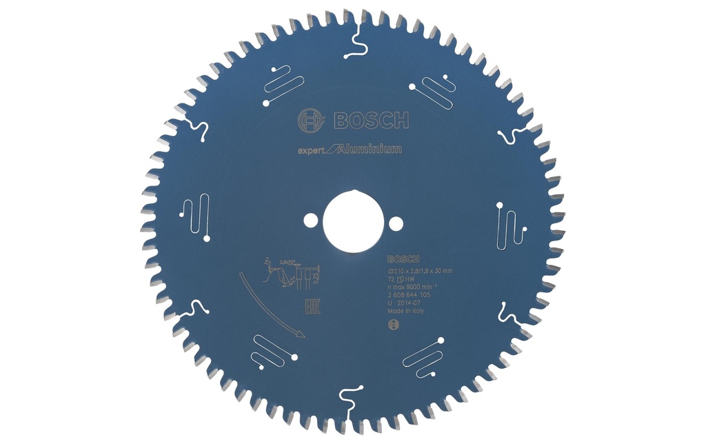 Bosch Professional Lame de scie circulaire Expert Aluminium, 210 x 30 x 2.8 mm, Z 72