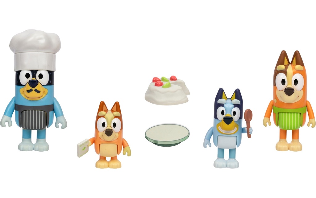 moose Ensemble de figurines Bluey Pavlova Lot de 4