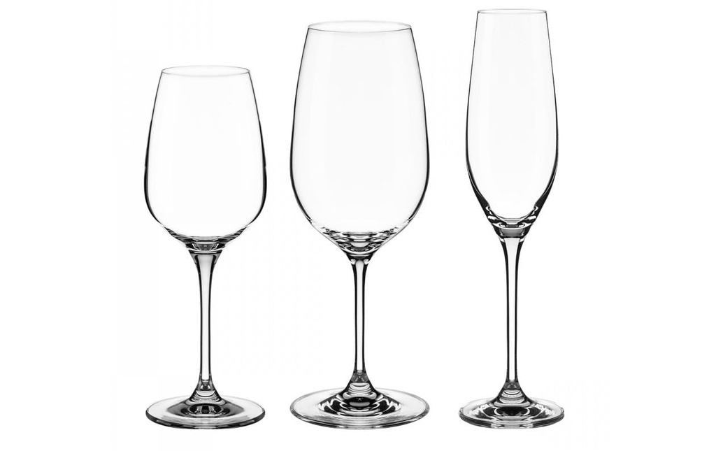 Lunasol Service de verres à vin Premium Glas Crystal 18 pièces