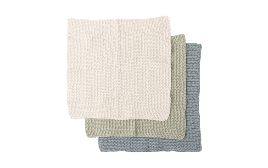 Ladelle Torchon à vaisselle Eco Knitted 3 Pièce/s, Vert