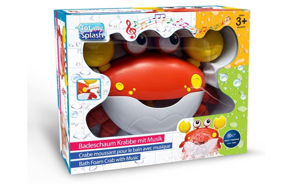 Totally Jouet pour le bain Mousse de bain Splash Crabe avec musique