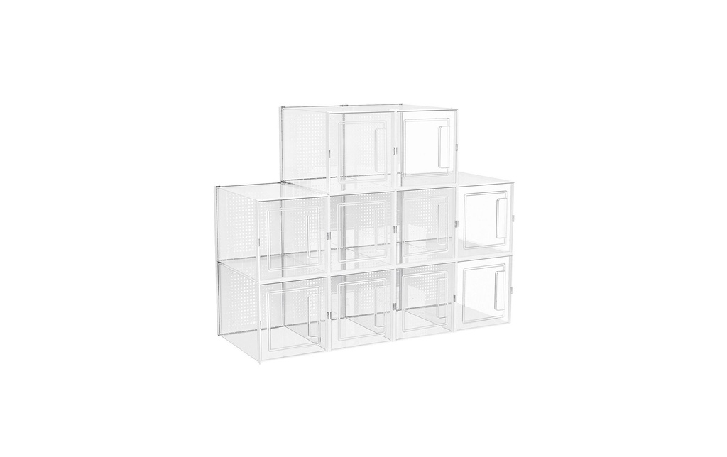 Songmics Boîtes à chaussures 21/23 x 14 cm/33.4 cm, Transparent
