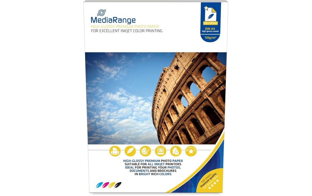 MediaRange Papier photo A4 135 g/m² 100 Pièce/s