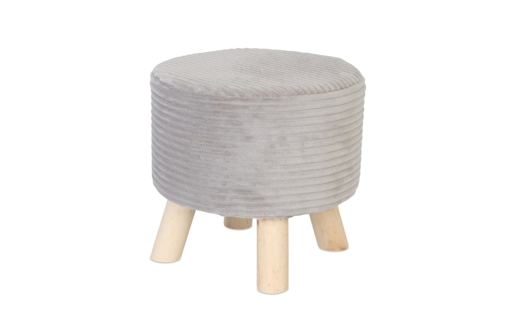 relaxdays Tabouret Cordon 30 x 30 cm Gris