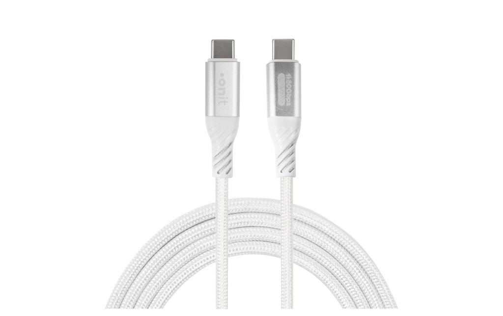onit Câble USB4 v2.0 Premium, USB-C - USB-C, 1 m, Blanc