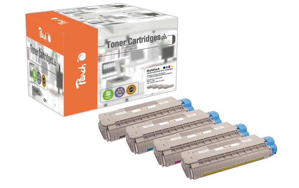 Peach Kits de toner OKI C5850-Series BK, C, M, Y
