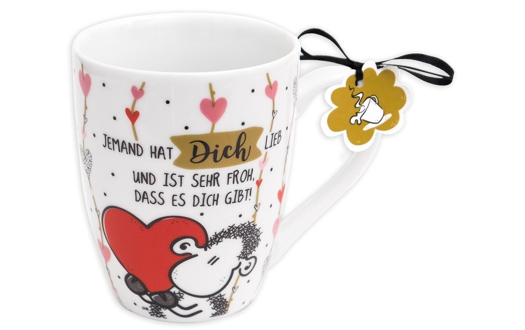 Sheepworld Tasse universelle Jemand hat Dich lieb 300 ml, 1 Pièce/s, Blanc