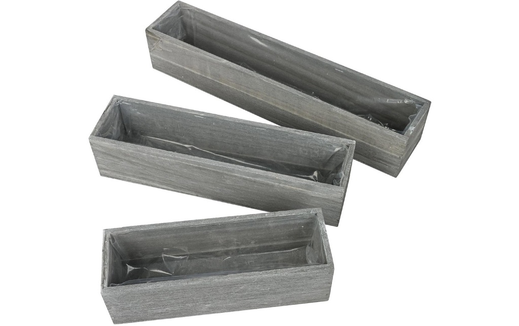 CHALET Pot de plantes Jutz L large, 35 x 10 x 9 cm, gris