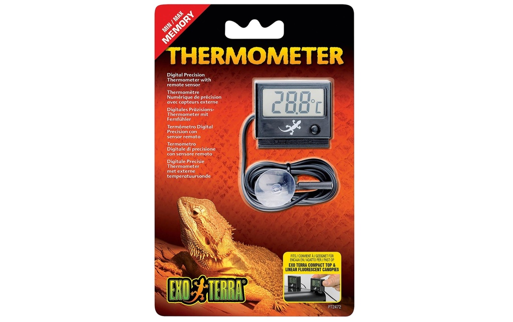Exo Terra Thermomètre Numérique avec capteur à distance