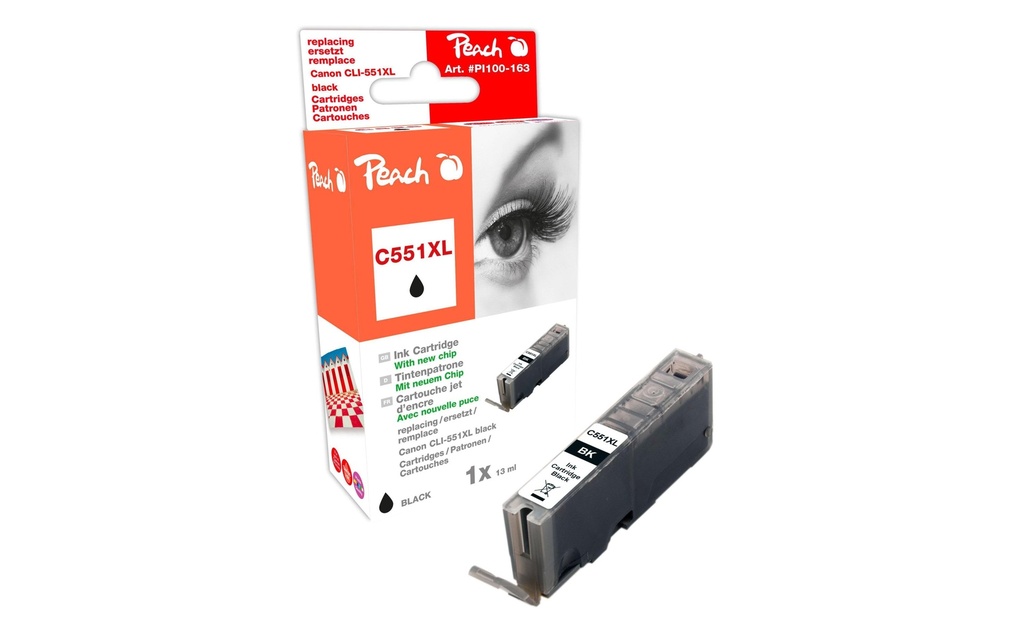 Peach Encre Canon CLI-551BK noir