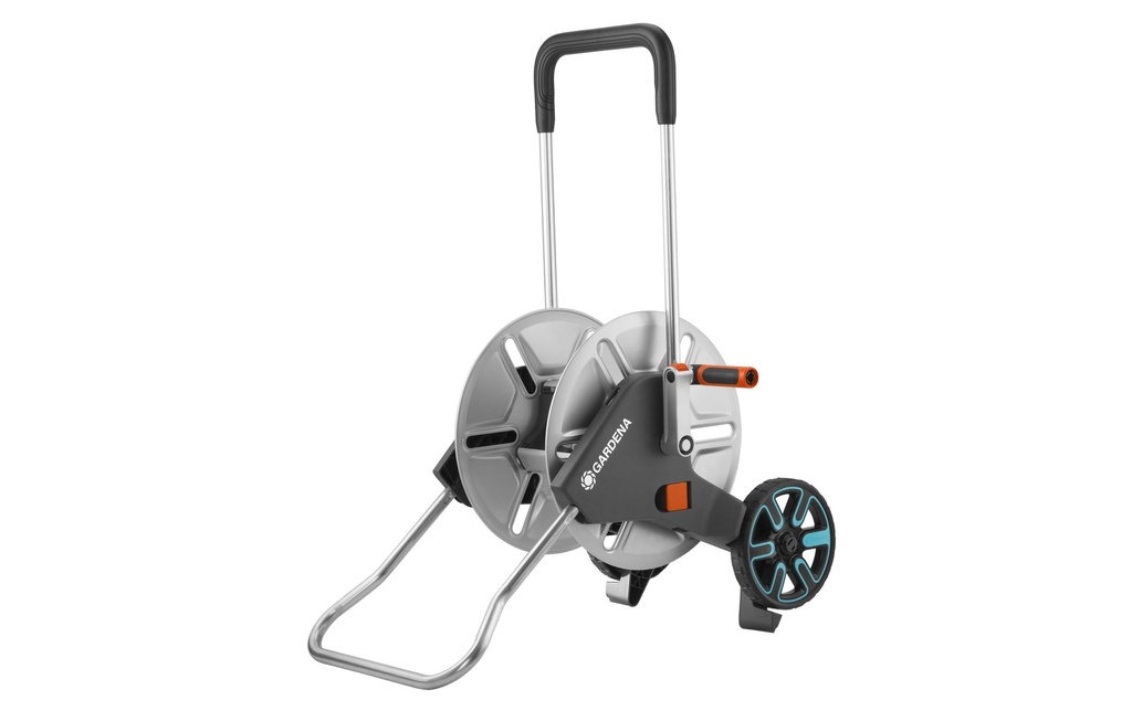 GARDENA Chariots dévidoirs en métal AquaRoll M, vide, poignée métallique pliable