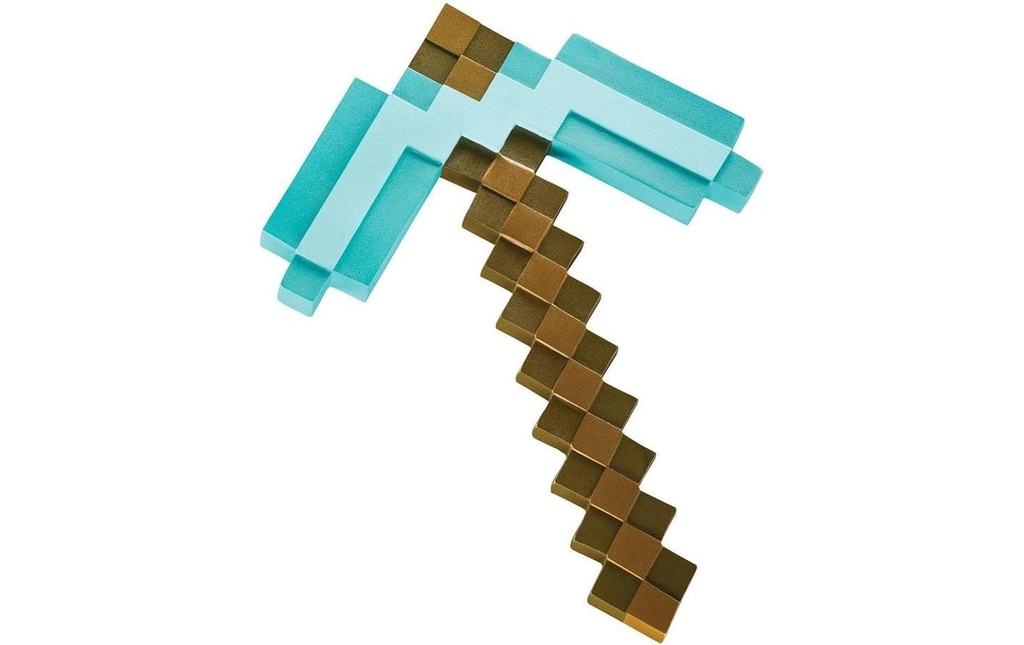 Disguise Réplique plastique Minecraft Diamond Pickaxe Bleu/Brun