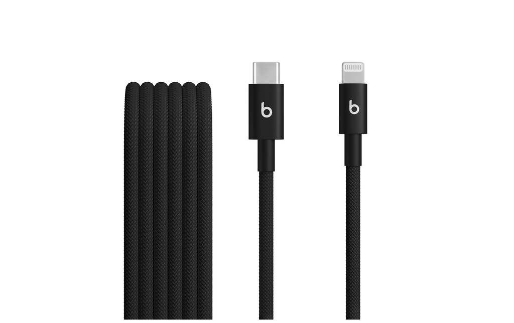 Apple Beats Câble tissé USB-C vers Lightning, noir, 1.5 m