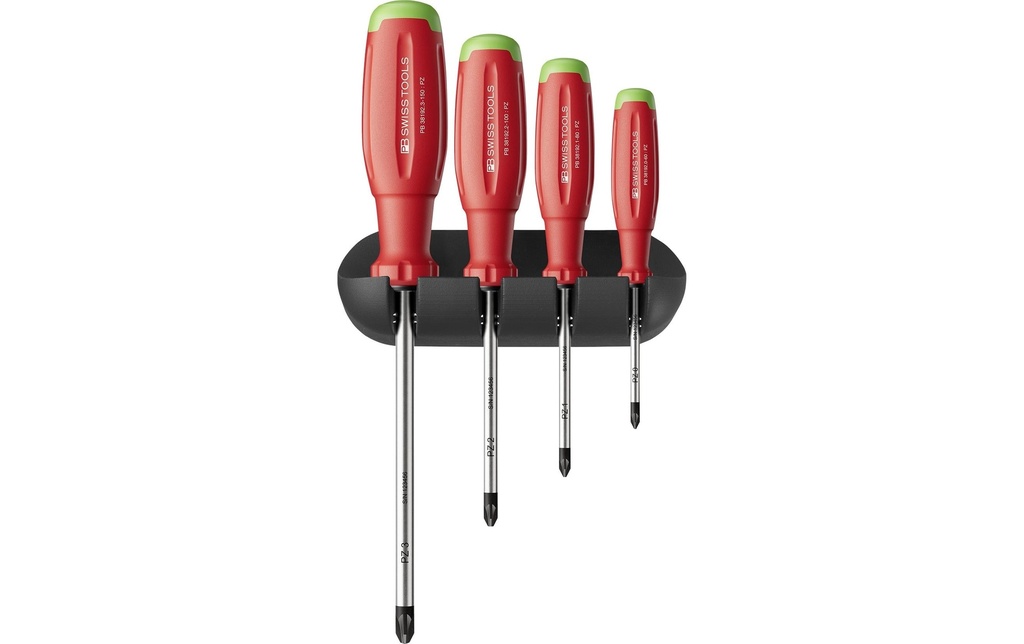 PB Swiss Tools Jeu de tournevis SwissGrip Evo PZ rouge