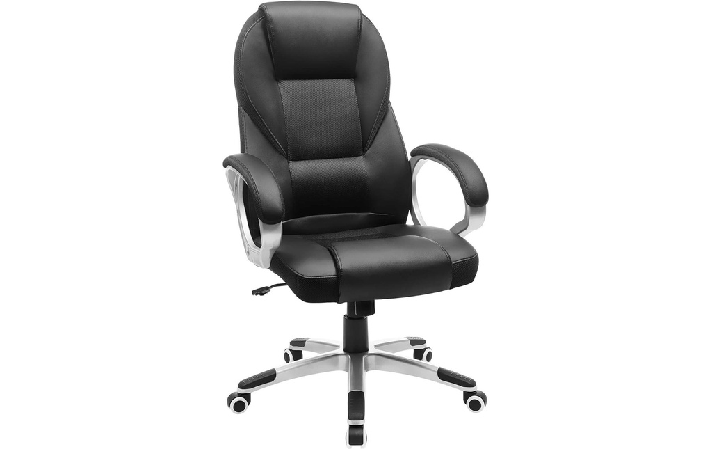 Songmics Chaise de bureau avec roulettes Noir