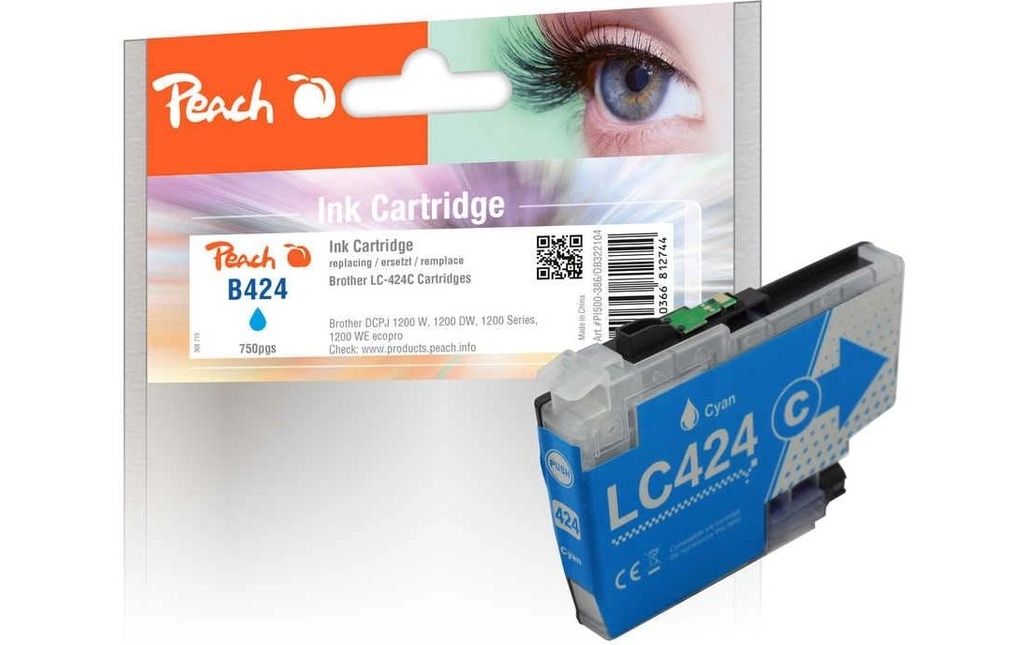 Peach Encre Brother LC-424C Cyan