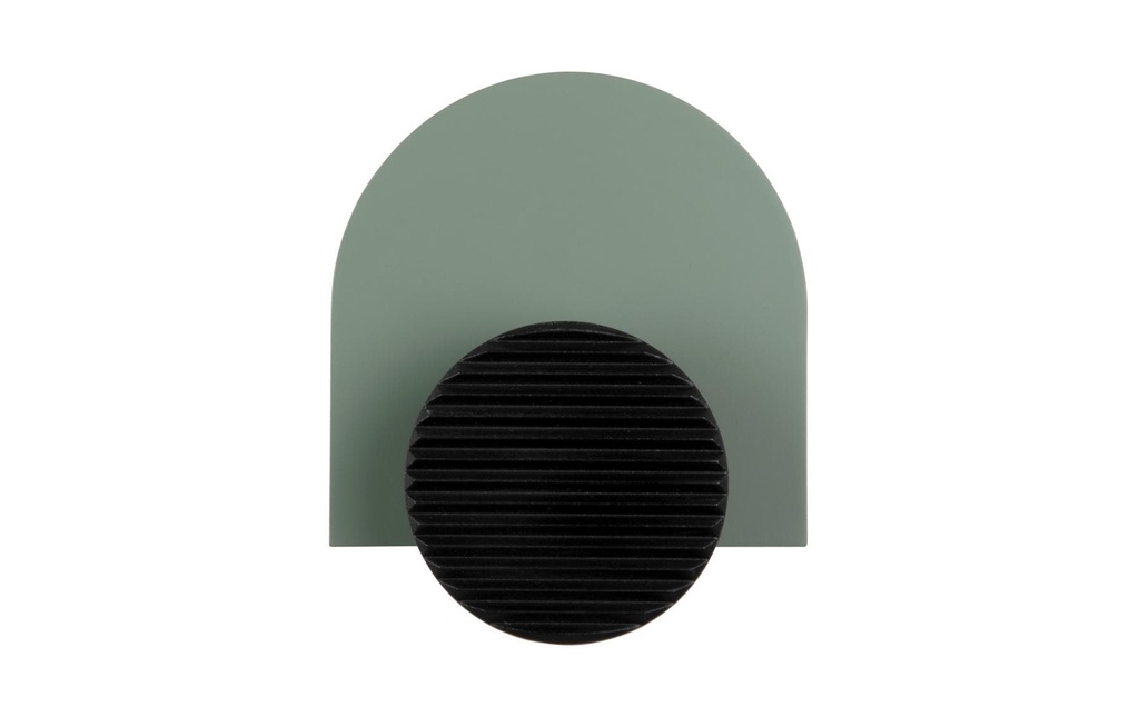 present time Crochet mural Single Knob, MDF, Jungle green