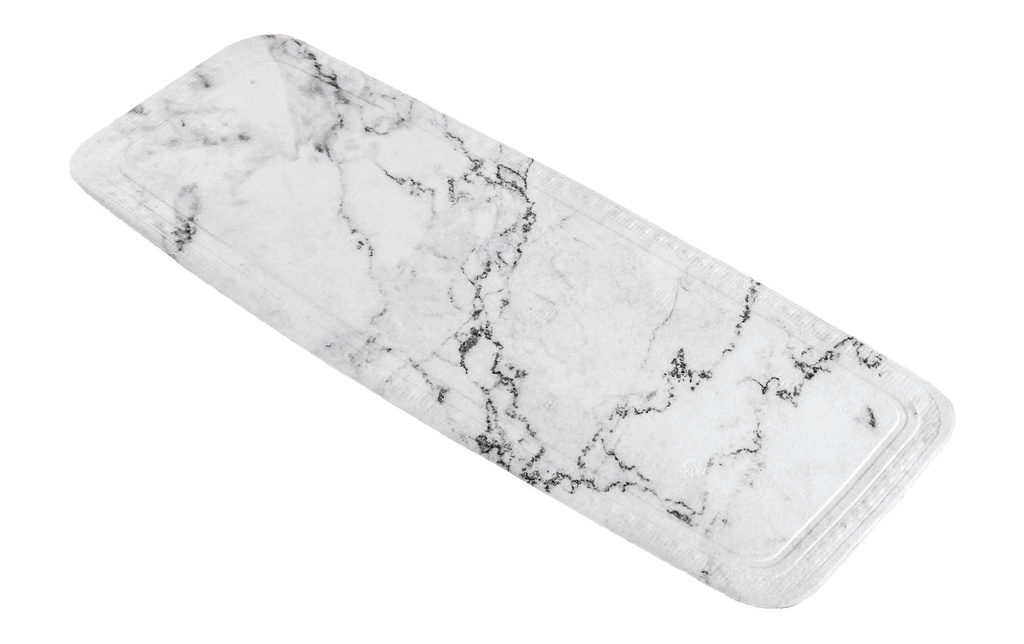 Kleine Wolke Revêtement de baignoire Marble 36 x 92 cm, Marbre gris/Blanc