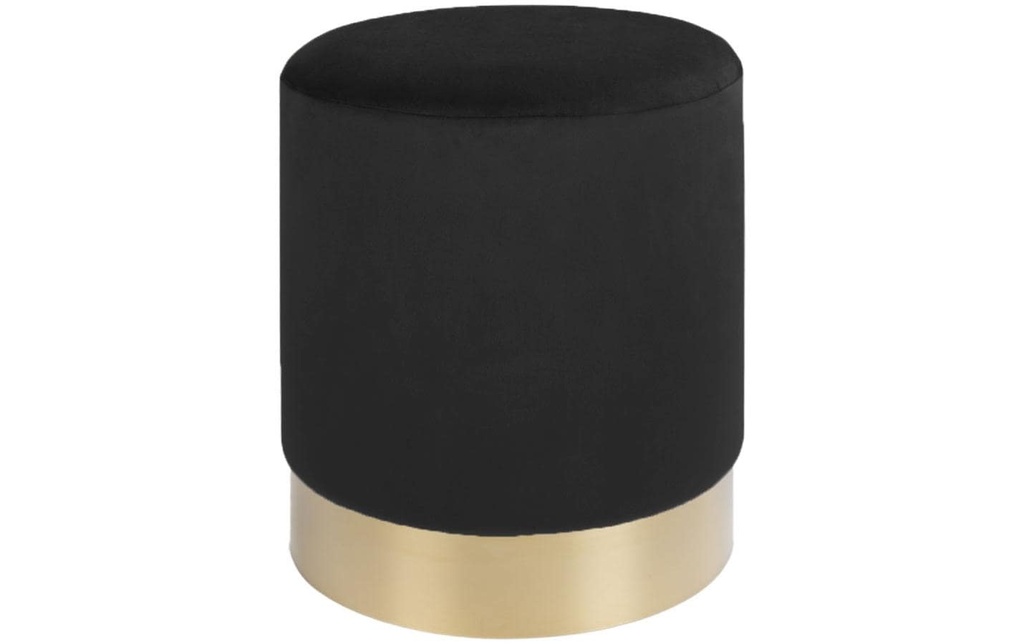 House Nordic Tabouret Gamby Ø 34 cm, Noir/Laiton